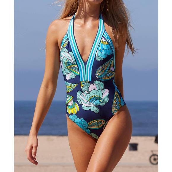 NEW TRINA TURK pirouette plunge one piece - Picture 3 of 3